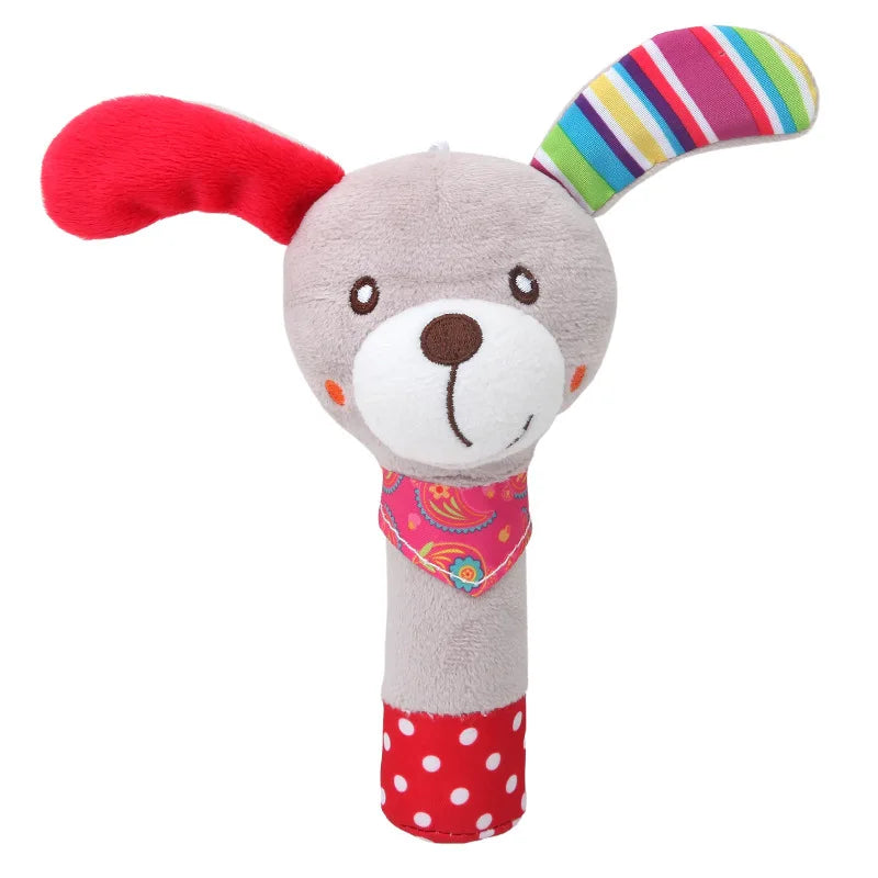 New Baby Animal Hand Bell Rattle Soft Rattle Toy Newborn Educational Rattle Mobiles Baby Toys Cute Plush Bebe Toys 0-12 Months