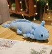 45cm Kawaii Colorful Newt Plush Toy Stuffed Cute Axolotl Salamander Fuzzy Plush Fish Appeasing Long Pillow Cushion Kids Gift