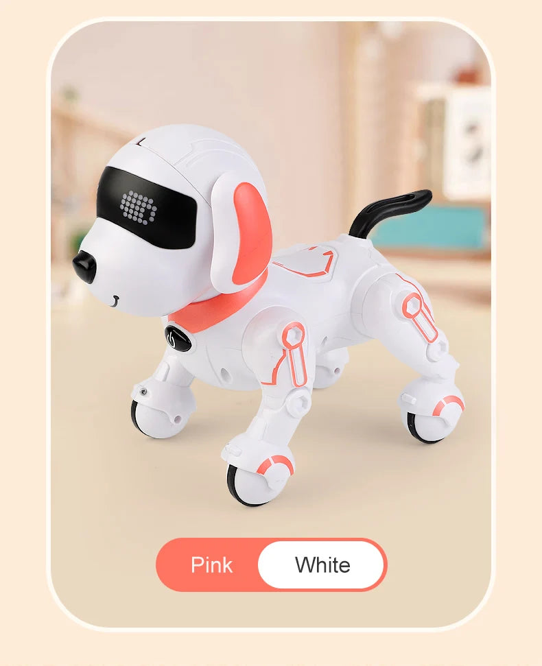 ZWN RC Robot Electronic Stunt Dog Toys Voice Command Programmable Touch-sense With Music Song Robot Dog for Children's Gifts