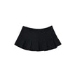 Mooyufon Fabric Y2K Mini Skirt Women Low Waist Wide Pleat Light Grey Sexy Vintage A-line Pleated Skirt Casual Skort Summer