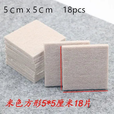 18-128 pcs Felt Chair Leg Pads 5mm Thick  Floor Scratch Protector Mat Mute Non-slip Self Adhesive DIY Furniture Accessories