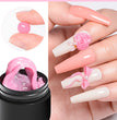 7ML Non Stick Hand Solid Extension Nail Gel Polish Pink Clear Nude Extension Gel Rhinestone Glue Gel For DIY Manicure Nail Art