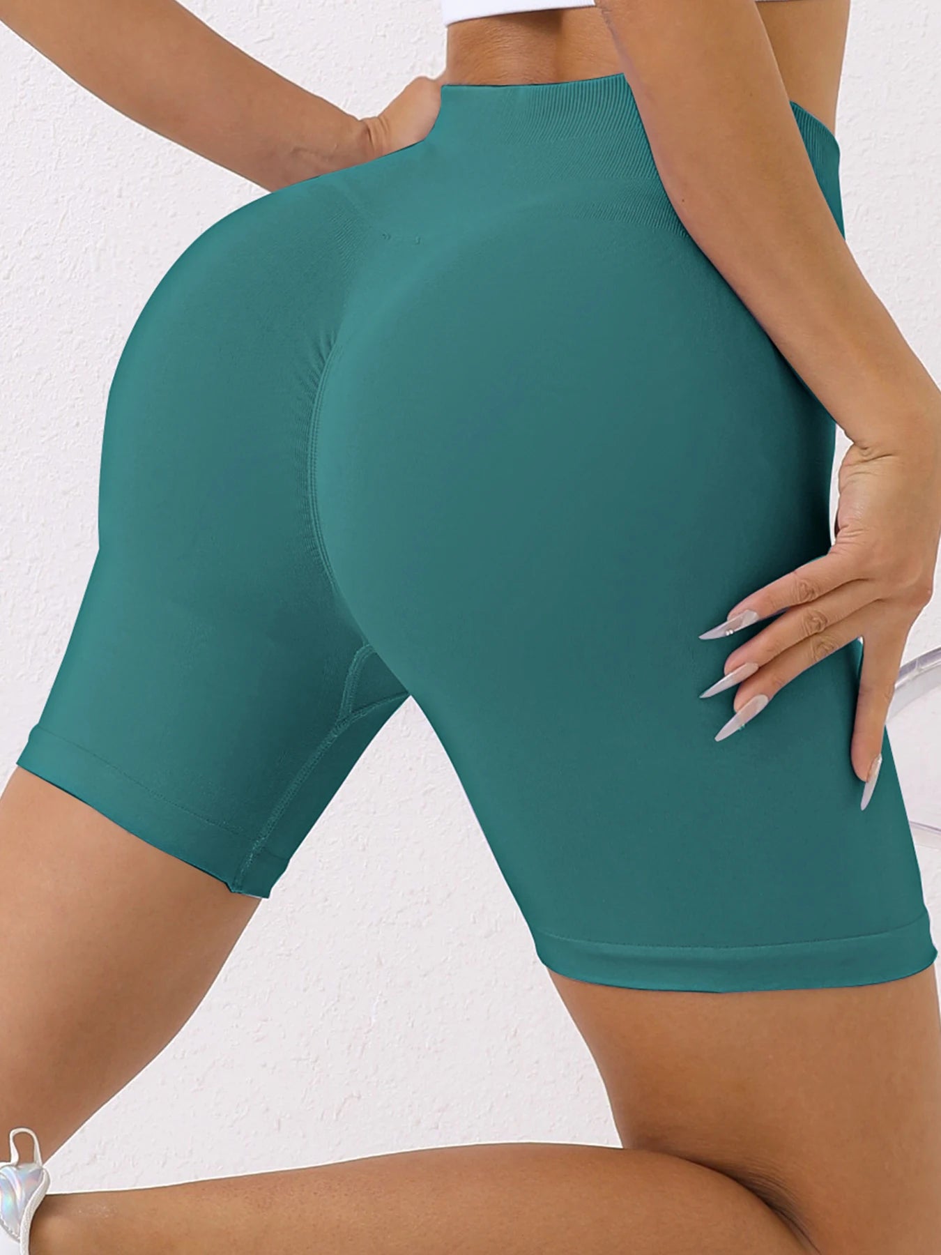 Butt Lifting Seamless Gym Shorts Women Skinny Stretch High Waist Shorts Coquette Exercise Activewear