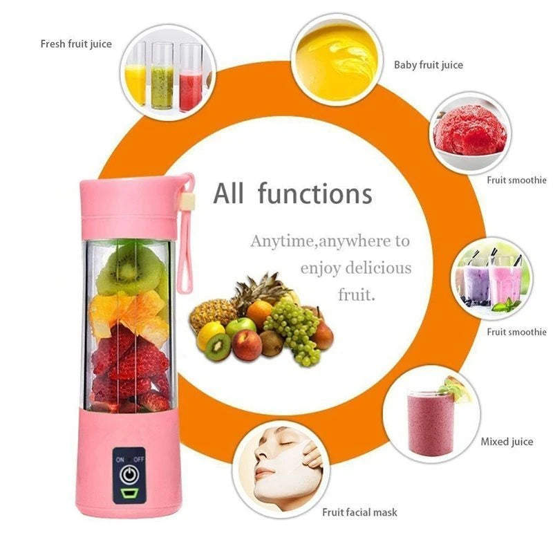 Mini Juicer Portable Blender Fruit Milkshake Handheld Electric Juicer USB Rechargeable Multifunction Blender Kitchen supplies