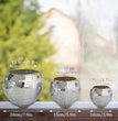 1PC Disco Ball Creative Round Flowerpot Hanging Basket Plastic Glass Mirror Plant Planting Pot Succulent Slivery