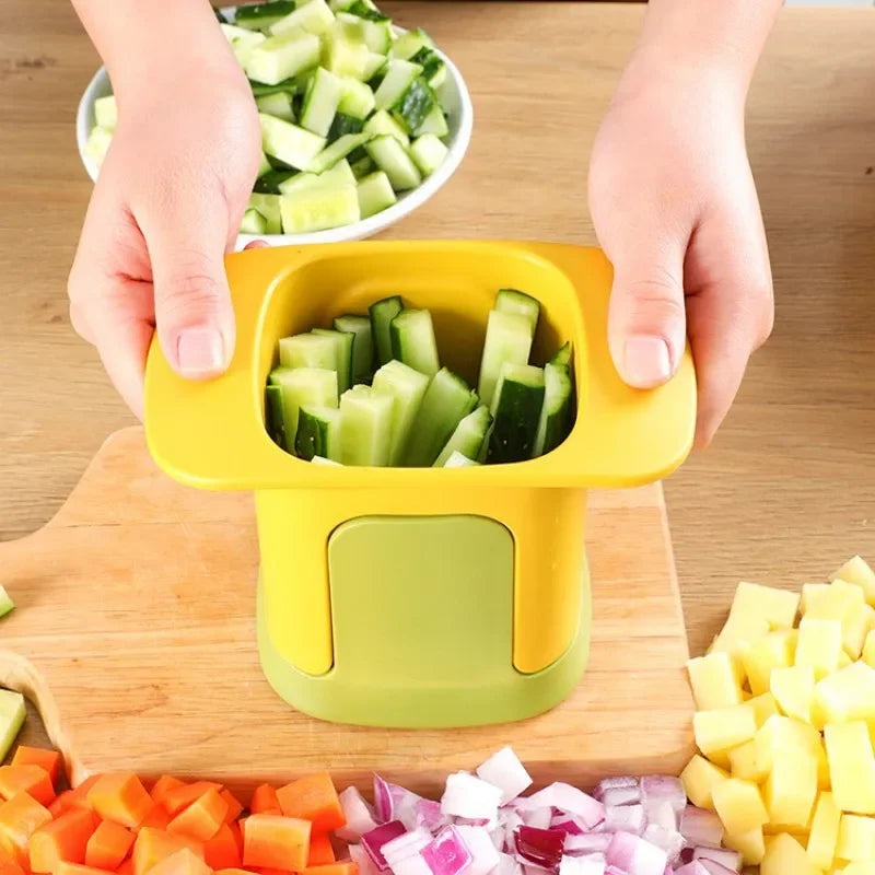 Multifunctional Cucumber Potato Slicer Household Hand Pressure Onion Dicer Kitchen Tools Vegetable Chopper French Fries Cutter