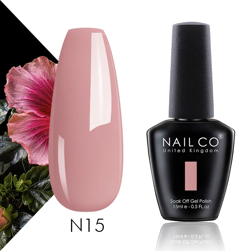 NAILCO 15ml Translucent Color Gel Nail Polish Vernis Semi Permanent UV LED Gel Polish For Nail Art Gel Manicure TOP BASE Varnish