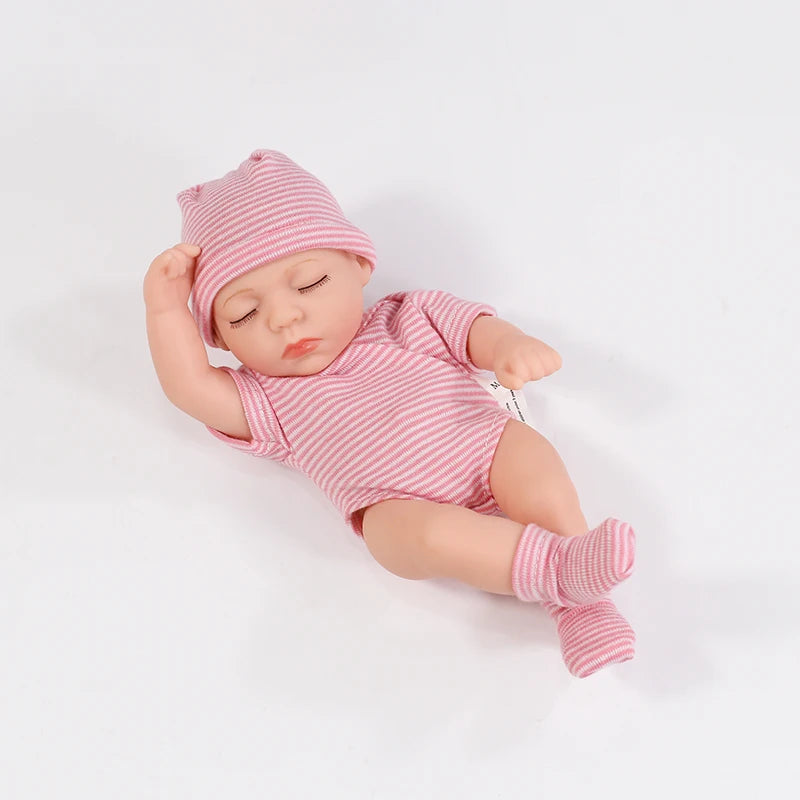 New Silicone Reborn Dolls 20cm Baby Reborn Toys Waterproof Vinyl Bebe Doll Cute Mini Reborn Baby Doll For Girls Birthday Gift