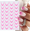 6pcs French Manicure Sticker Gradient Stripe Lines Sliders For Nails Ombre Designs Self-Adhesive Nail Art Decals DIY Decoration