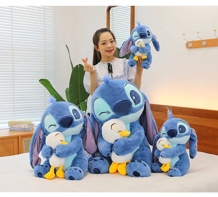 Disney Plush Doll Stitch Lilo Doll Cute Duck Stitch Plush Stuffed Toy Christmas Children's Birthday Gift Kawaii Decoration Toys