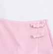 2024 Pink White Mini Skirt Woman Fashion Bow Skort For Women Summer Slit Short Skirt Woman Split High Waist Skirt Shorts