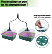 Seed Starter Tray Box With LED Grow Light Nursery Pot Seedling Germination Planter Adjustable Ventilation Humidity 6/12/13 Cell