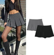 ASDS Fashion Women's High Waist Shorts Skirts Pleated Skirt Shorts Women Striped Bermuda Shorts Woman Casual Mini Shorts