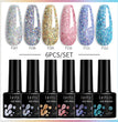 LILYCUTE 6Pcs/Set Gel Nail Polish Popular Colors In Autumn Semi Permanent Soak Off UV LED Nail Art Gels Nail Gel Polish