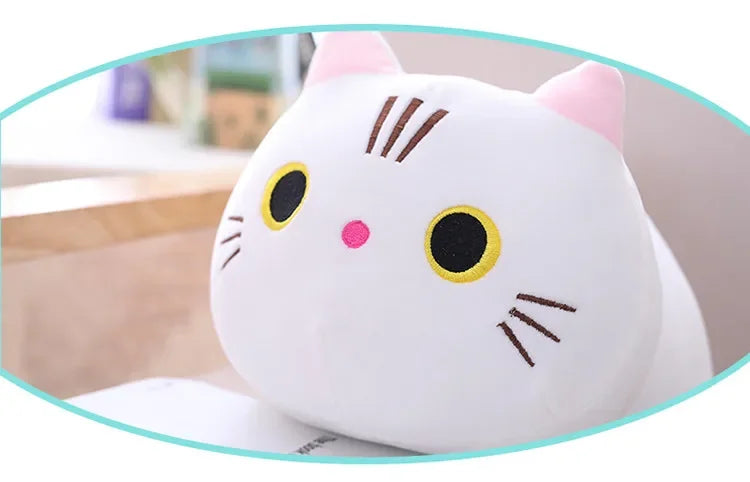 20cm Cute Soft Cat Plush Pillow Sofa Cushion Kawaii Plush Toy Stuffed Cartoon Animal Doll Lovely Gift