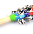 Colorful Rainbow Hand Held Bell Stick Wooden Percussion Musical Toy for Adult KTV Party Game Gift