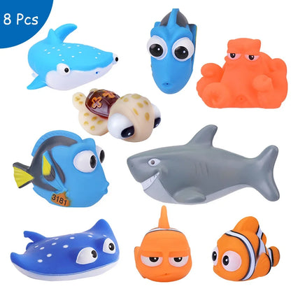 Finding Nemo Baby Bath Squirt Toys Kids Funny Soft Rubber Float Spray Water Squeeze Toys  Bathroom Play Animals For Children