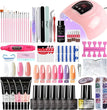 Nail Gel Kit Acrylic Nails Set With UV LED Lamp Dryer Nail Drill Color Gel Polish Kit Soak Off Manicure Tools Set