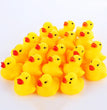 20-300pcs Baby Bath Toys Swimming Pool Bathing Ducks Water Game Float Squeaky Sound Rubber Ducks Toys for Children Gifts