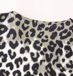 Leopard Shirt Summer Crop Top Puff Sleeve Blouse With Lace-up Closing New Women's Clothing