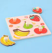 Children Hand Scratch Board Baby Montessori Early Education Fruit Cognitive Puzzle Toy