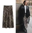 ASDS women's skirts leopard midi skirt woman vintage high waist skirts for women print summer long skirt stylish elegant skirts