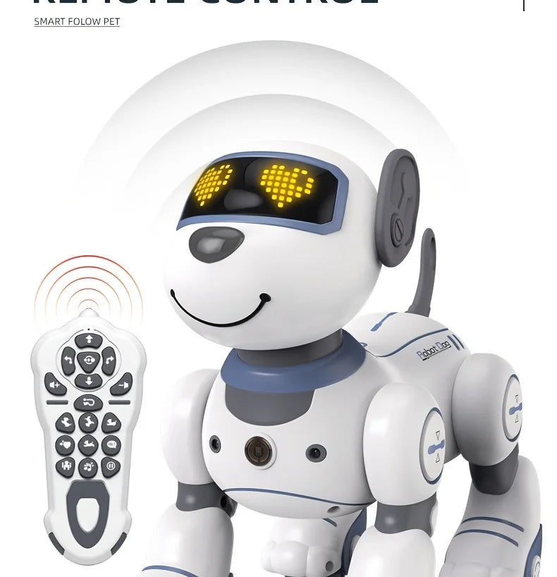 Intelligent Stunt Remote Control Robot Dog Toy, Programmable Robotic Puppy,Smart Interactive,Singing Dancing Following, Kid Gift