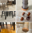 16PCS Transparent Table Chair Leg Protectors Caps Round Square for Furniture Foot Legs Cover Floor Protector with Felt Bottom