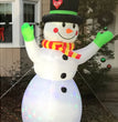 2.2M Christmas Snowman Inflatable Model Rotate LED Light Green Glove Xmas Stake Props Toys Household Accessories Holiday Decor