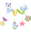 Baby Spiral Plush Hanging Toys Cute Fox Car Seat Toys Hanging Rattle Sensory Musical Toy For Infant Gift