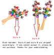 Colorful Rainbow Hand Held Bell Stick Wooden Percussion Musical Toy for Adult KTV Party Game Gift