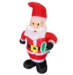 1.2M Christmas Decoration Crutch Santa Claus Inflatable Toy with LED Lights Outdoor Inflatable Model Ornament Party Garden Decor