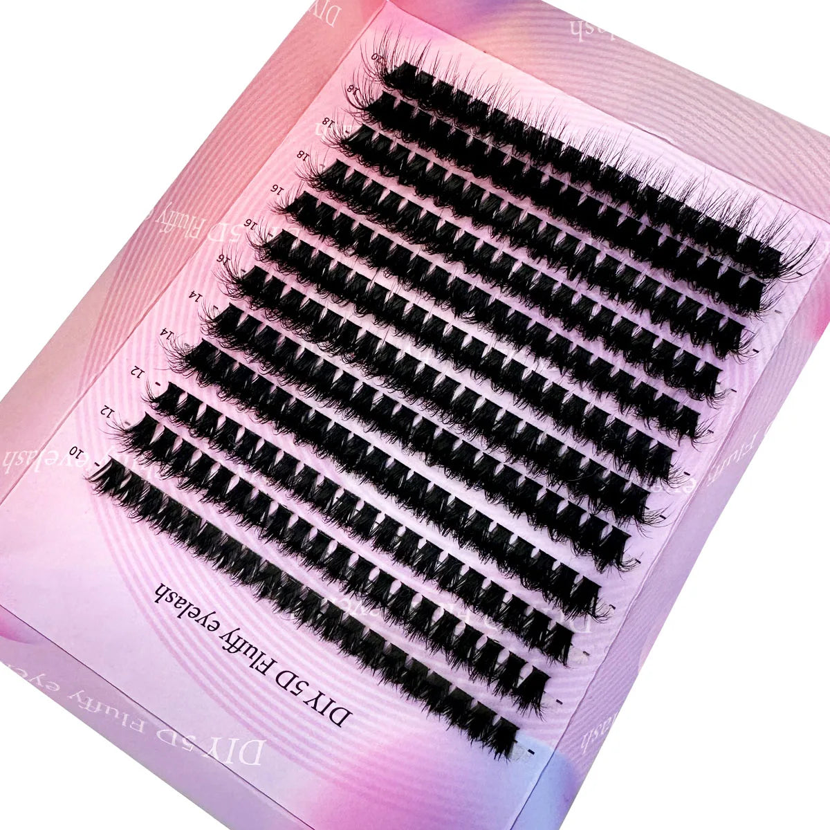 240Ps DIY 5D Fluffy Lash Clusters 100D Thick Eyelash Clusters CC Curl Wispy Individual Lashes 10-20mm Cluster Eyelash Extensions