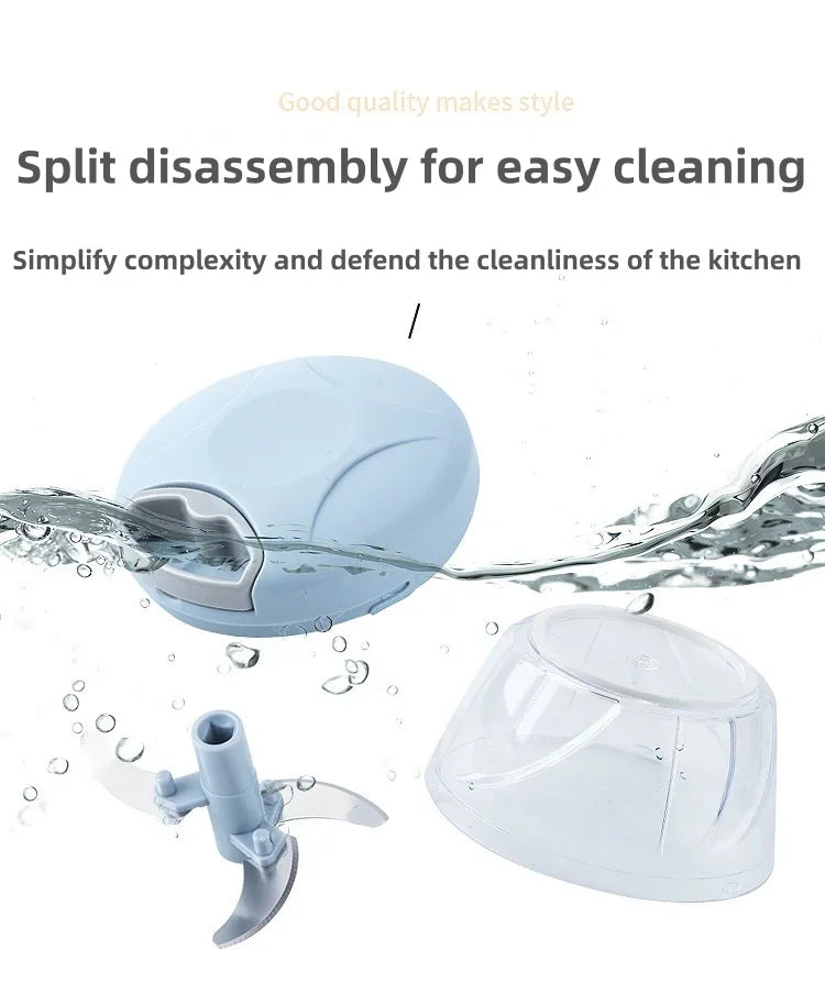 500ML Manual Meat Mincer Garlic Chopper Rotate Garlic Press Crusher Vegetable Onion Cutter Kitchen Cooking Accessories