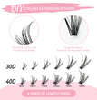 DIY Lashes Extension Kit Lash Bond and Seal Remover Eyelashes 200 PCS Clusters Makeup Tools for Gluing Lashes Gluing Glue