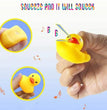 Baby Bath Toys for Kids Bathtub Duck Toy Set,Kids Floating Bath Toys with 6 Pcs  Ducks Fishing Net, Bathroom Toddler Toys Water