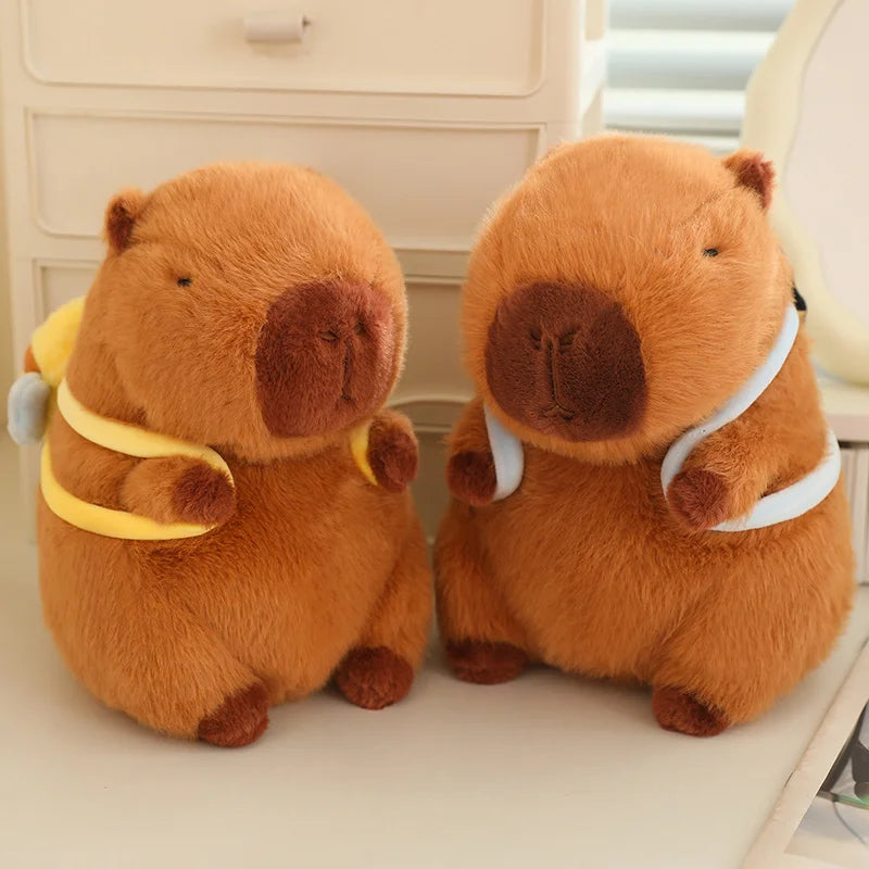 Lotus leaf Capybara Plush Toy  Oyster Bee Bckpack Capibara Cosplay Unicorn Dinosaur Boba Bread Ring Decor Stuffed Animals