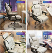 Ergonomic&Upgrade Workspace with Q-bullet Latex Office Chair The Adaptive Headrest and High-quality PU Leather Gaming Sofa Chair