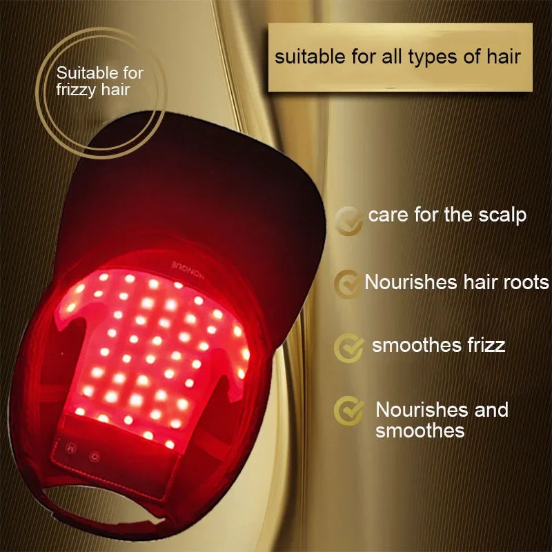 Red Light Therapy For Hair Fast Growth Cap Red&Infrared Light Therapy Device For Hair Loss Treatment With USB Charging Anti-hair