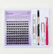 DIY Lash Extension Mix Styles Lash Clusters Individual with Bond&Seal Remover Tweezers Lash Brush for Self Application Makeup