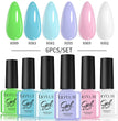 LILYCUTE 6Pcs/Set Gel Nail Polish Popular Colors In Autumn Semi Permanent Soak Off UV LED Nail Art Gels Nail Gel Polish