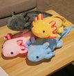 45cm Kawaii Colorful Newt Plush Toy Stuffed Cute Axolotl Salamander Fuzzy Plush Fish Appeasing Long Pillow Cushion Kids Gift