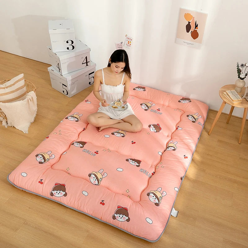 Japanese-style thickened tatami mattress floor mat soft cushion foldable lazy home sleeping pad bedroom floor artifact