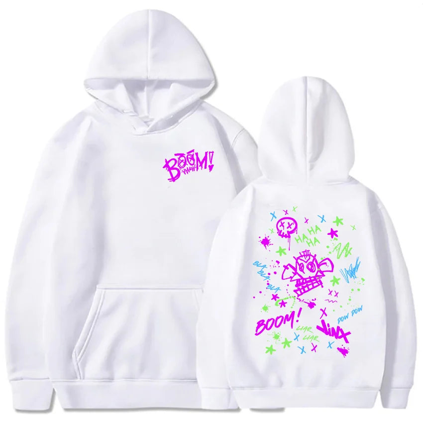 Female Hoody Boom Monkey Jinx  Arcane Hahaha Hoodies Cartoon Funny Graphic Sweatshirts Sudadera Mujer Hooded Winter Unisex Cloth