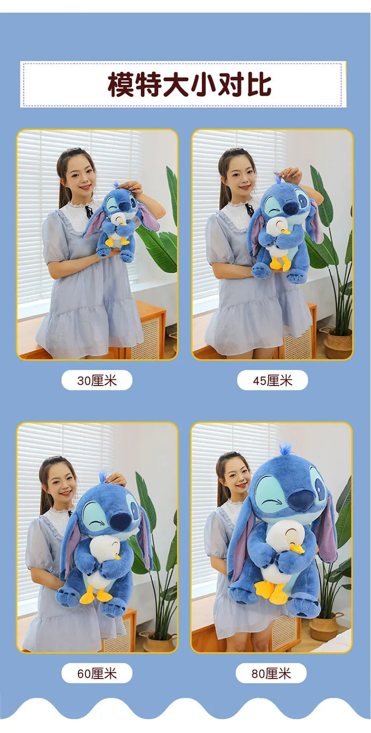 Disney Plush Doll Stitch Lilo Doll Cute Duck Stitch Plush Stuffed Toy Christmas Children's Birthday Gift Kawaii Decoration Toys