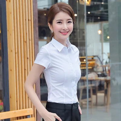 Women Shirts Blouses Women White Shirt Long Sleeve Blouse Female Tops OL Basic Shirt Blouses 2023 Fashion Elegant Woman Clothing