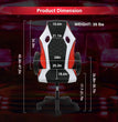 Gaming Chair, Backrest and Seat Height Adjustable Swivel Recliner Racing Office Computer Ergonomic Video Game Chair