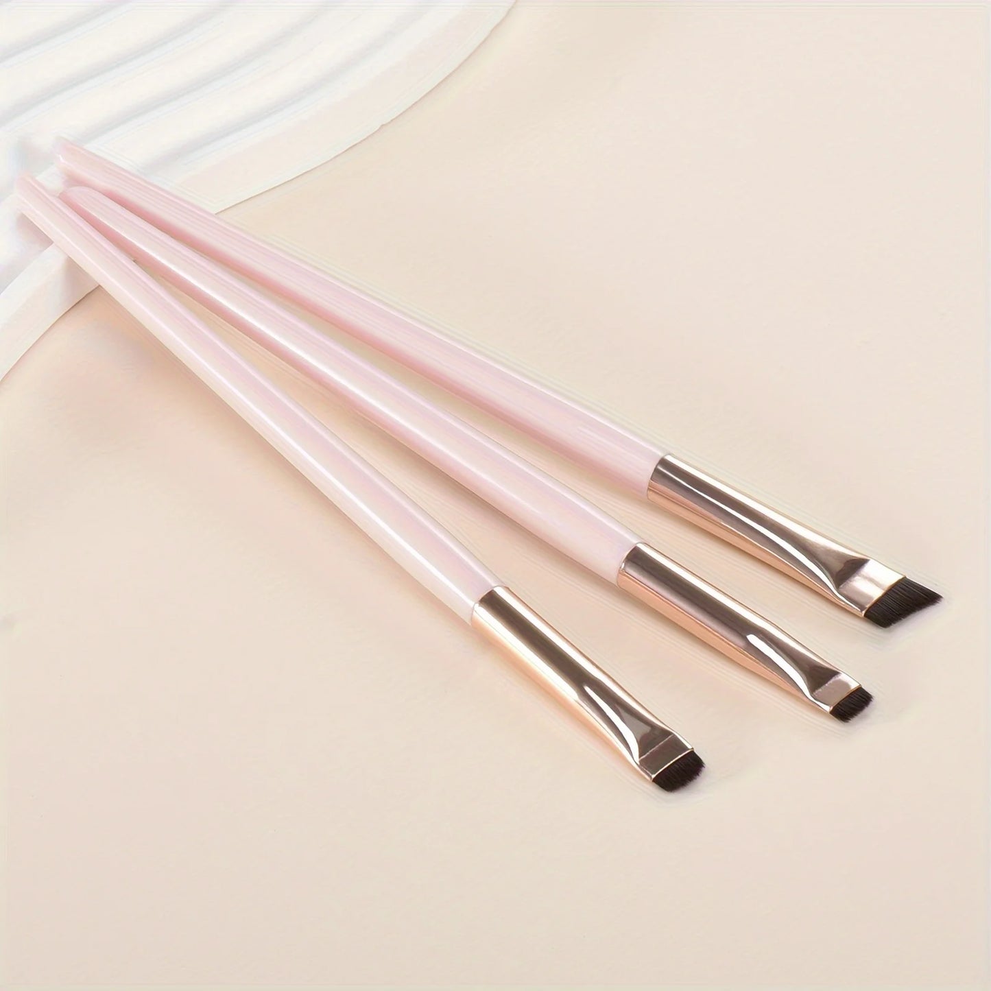 3 Pcs edge eyeliner brush oblique head eyebrow brush outline eyeliner brush ultra-thin eyeshadow brush makeup tools