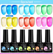 LILYCUTE 6Pcs/Set Gel Nail Polish Popular Colors In Autumn Semi Permanent Soak Off UV LED Nail Art Gels Nail Gel Polish