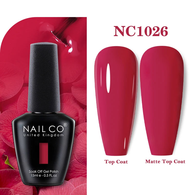 NAILCO 15ml Nail Gel Polish Vernis Semi Permanent UV Varnish Nails Art Manicure Design TOP BASE Hybrid Nail Supplies Nail Glue